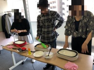 クレープ作りで幸せ気分♪